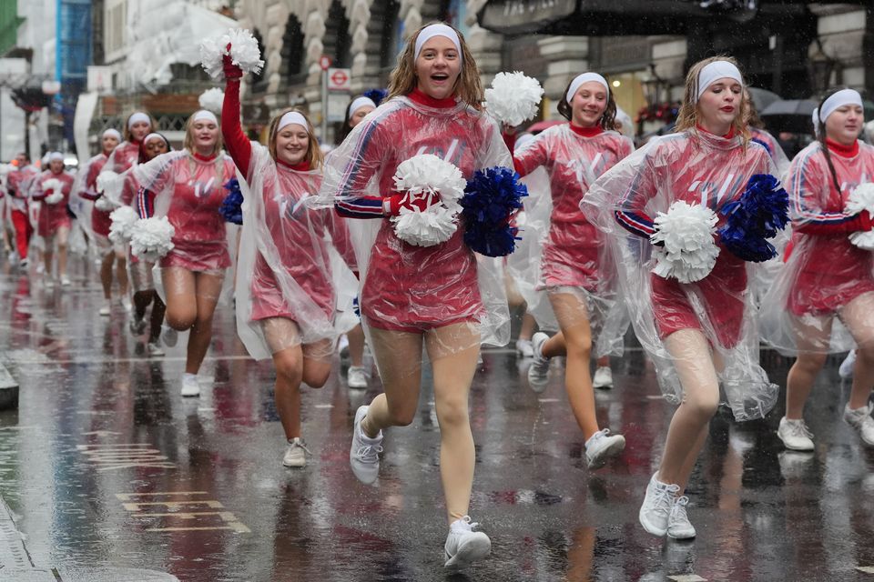 Performers during the New Year’s Day Parade in central London (Jonathan Brady/PA)