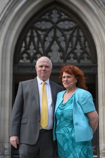 Barry and Margaret Mizen at the 10th anniversary memorial service for Jimmy at St George’s Cathedral, Southwark (Victoria Jones/PA)