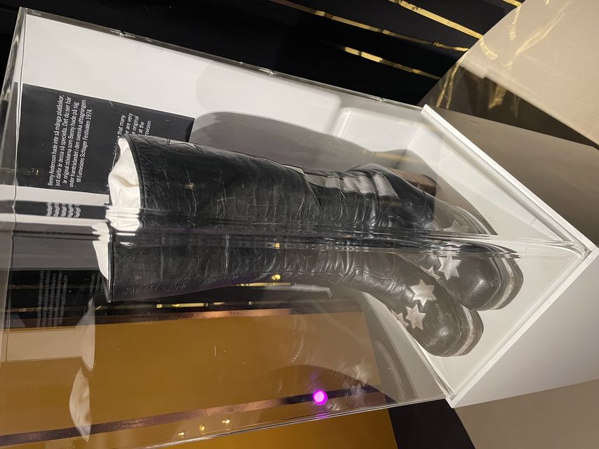 Boots worn by Benny Andersson at Eurovision in the 1970s (PA)