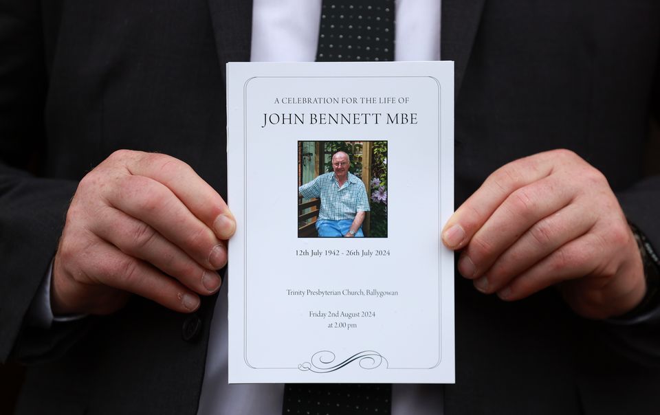 The order of service for the funeral of John Bennett (Liam McBurney/PA)