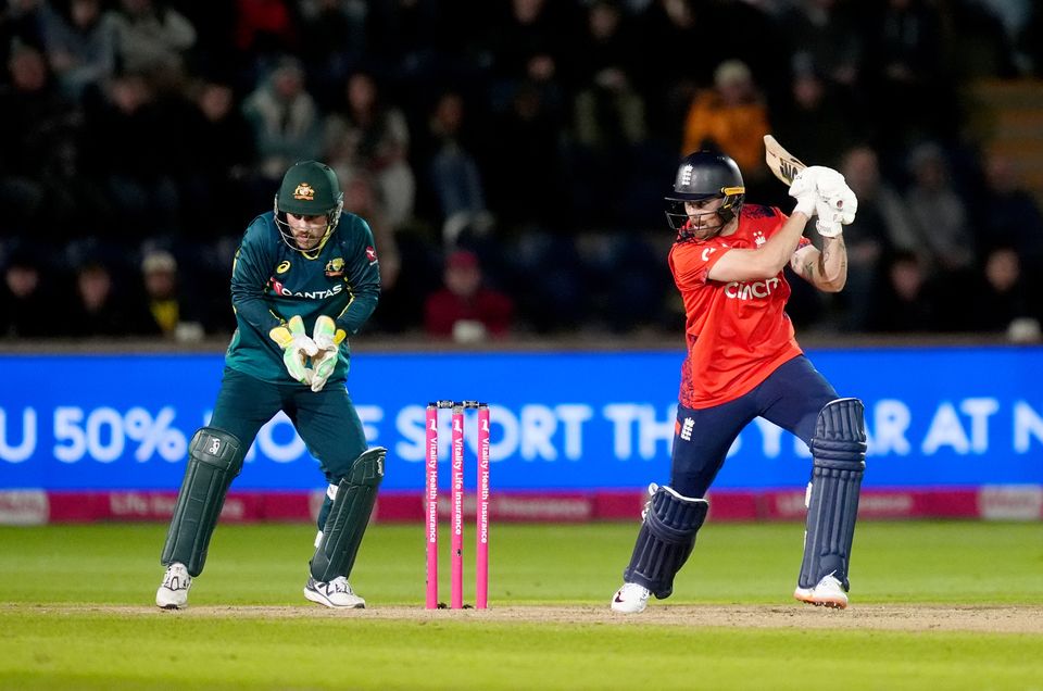 Salt, right, captained England for the first time against Australia in a T20 series last month (David Davies/PA)