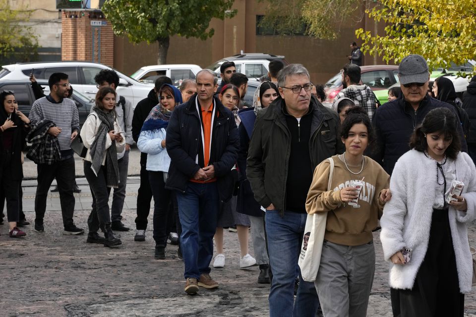 Iranians have queued up to visit the exhibition (AP)