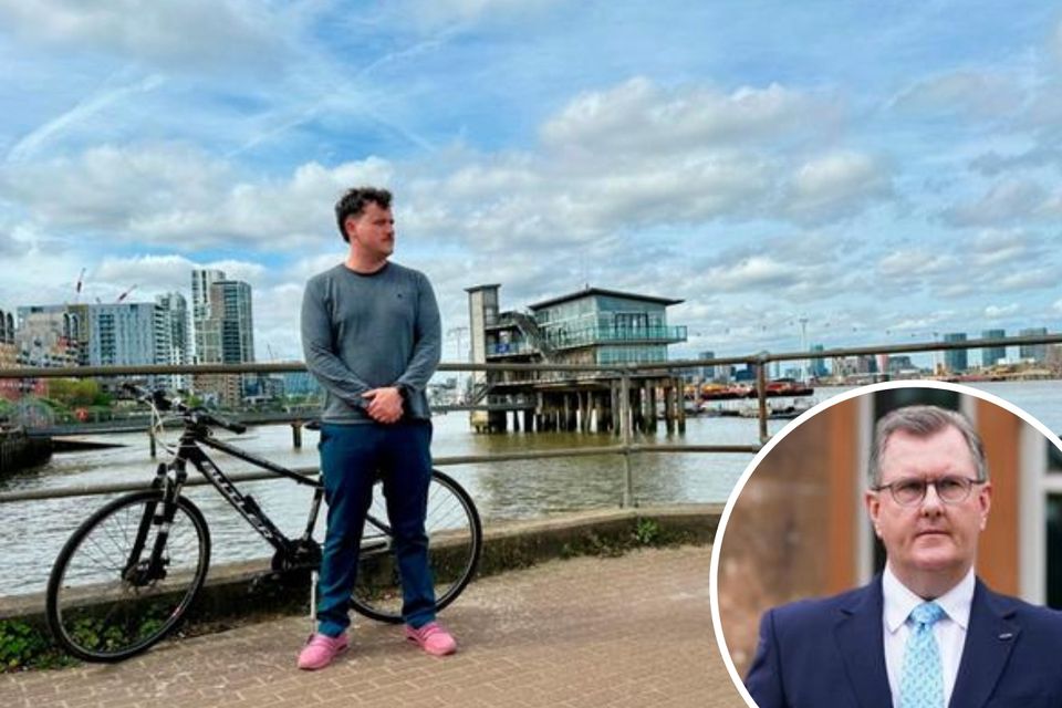 John Toner on the banks of the Thames in Greenwich near Jeffrey Donaldson's London apartment