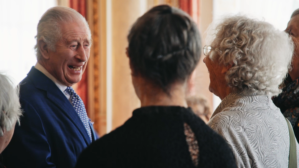 The King surprised 12 of the women during a visit to Buckingham Palace in December 2023 (FeltFilm/PA)