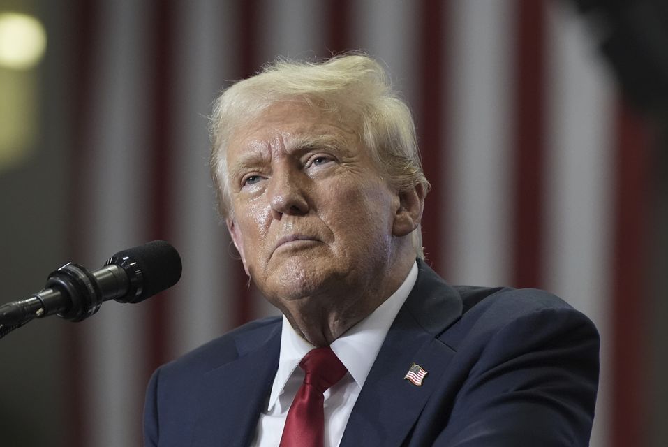 Republican presidential candidate Donald Trump speaks at a campaign rally in St Cloud, Minnesota (AP)