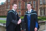 thumbnail: Karl O'Hagan from Moortown graduated with e BEd in business and ICT and Niall Morgan from Dungannon graduated with a BEd in Maths and Sciences from Queen's University today.