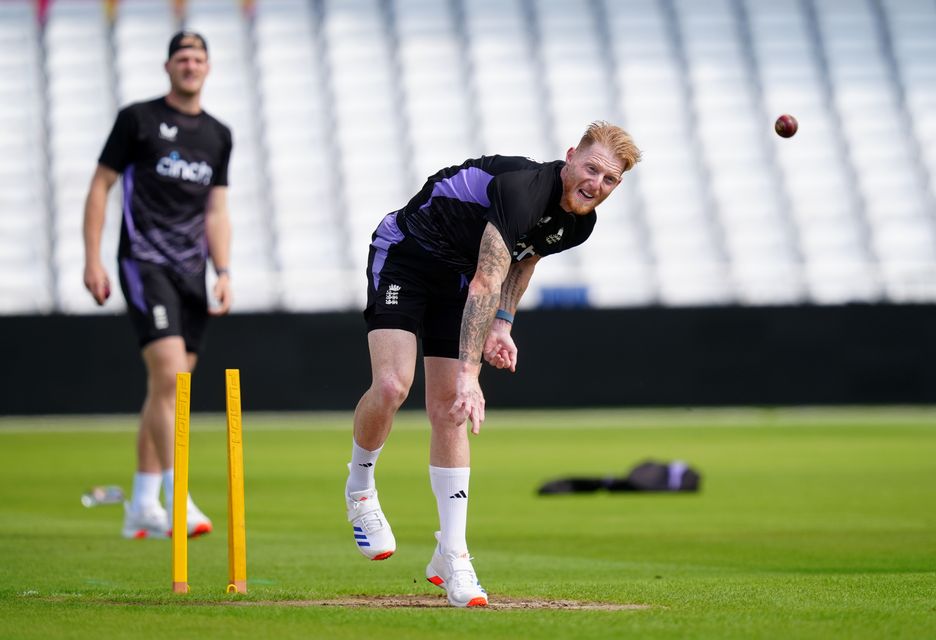 Stokes, right, admitted he might not bowl in England’s first Test against Pakistan, starting on October 7 (David Davies/PA)