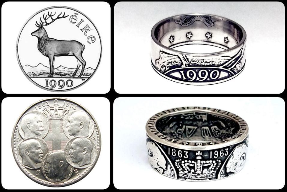 Rings made hot sale from coins