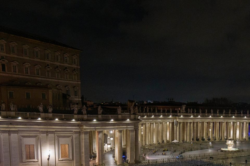 St Peter’s Square has seen a nightly rosary for the Pope’s health (AP)