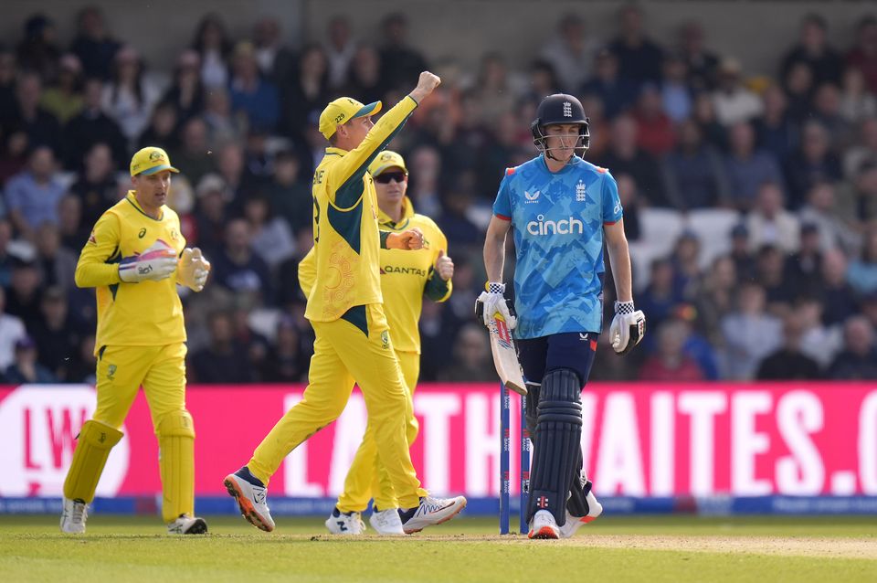 Harry Brook was among a number of England batters to fall cheaply (Danny Lawson/PA)