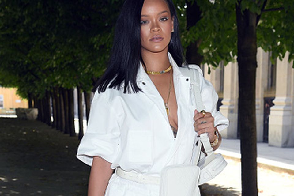 Rihanna attends the Louis Vuitton Menswear Spring/Summer 2019 show