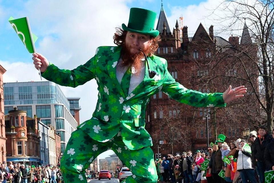 St Patrick's Day in Belfast. Credit: Pacemaker