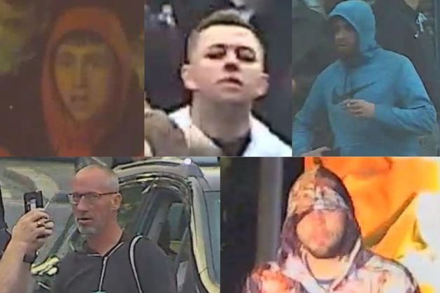 PSNI releases images of five people wanted in connection with public disorder investigation