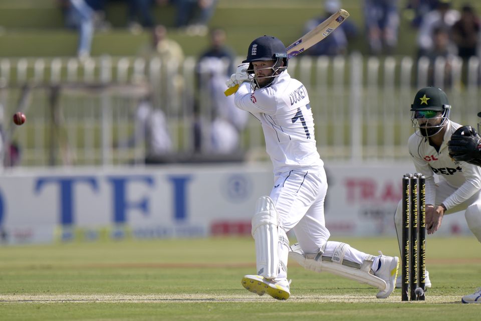 Ben Duckett reached 50 but departed not long after reaching the milestone (AP Photo/Anjum Naveed)