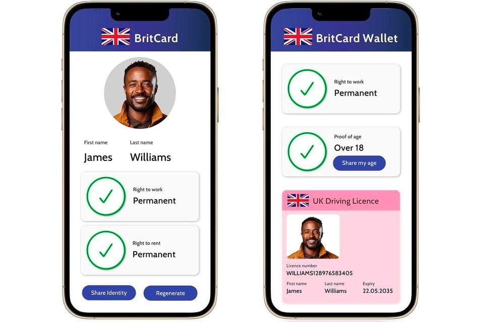 Almost three quarters of NI people said they would not support the government's BritCard digital ID scheme .