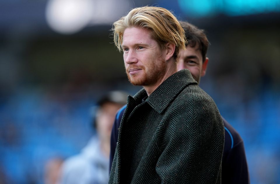 Kevin De Bruyne also remains on the sidelines (Martin Rickett/PA)