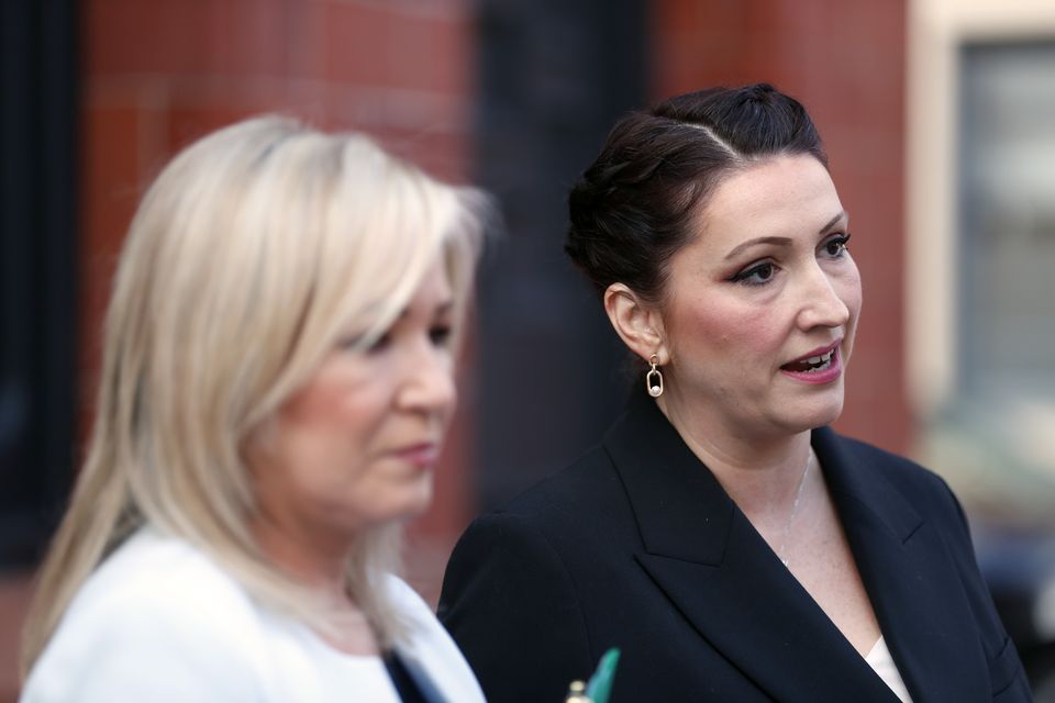 First Minister Michelle O’Neill (left) and deputy First Minister Emma Little-Pengelly did not table the motion, clearing the way for individual MLAs to do so (Peter Morrison/PA)