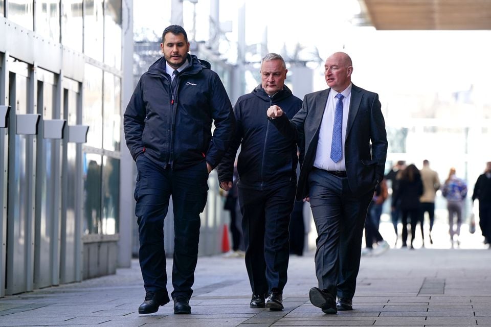 Pc Stephen Evans (centre) is based within the Parliamentary and Diplomatic Protection Team in the Metropolitan Police (Ben Whitley/PA)