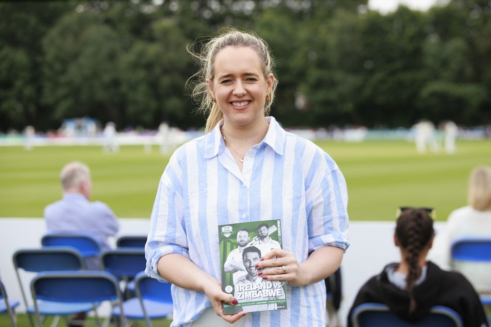 Zimbabwe-born Northern Ireland MLA Kate Nicholl at Stormont pavilion as Ireland plays its first ever Test match in Belfast in an encounter against Zimbabwe (Liam McBurney/PA)