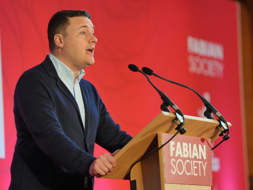 Health Secretary Wes Streeting speaking during the Fabian Society annual conference at the Guildhall in London (Jonathan Brady/PA)