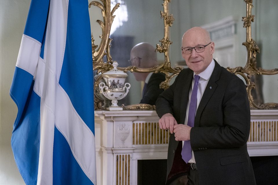 John Swinney met with Eric Trump at Bute House, the First Minister’s official residence in Edinburgh (PA)