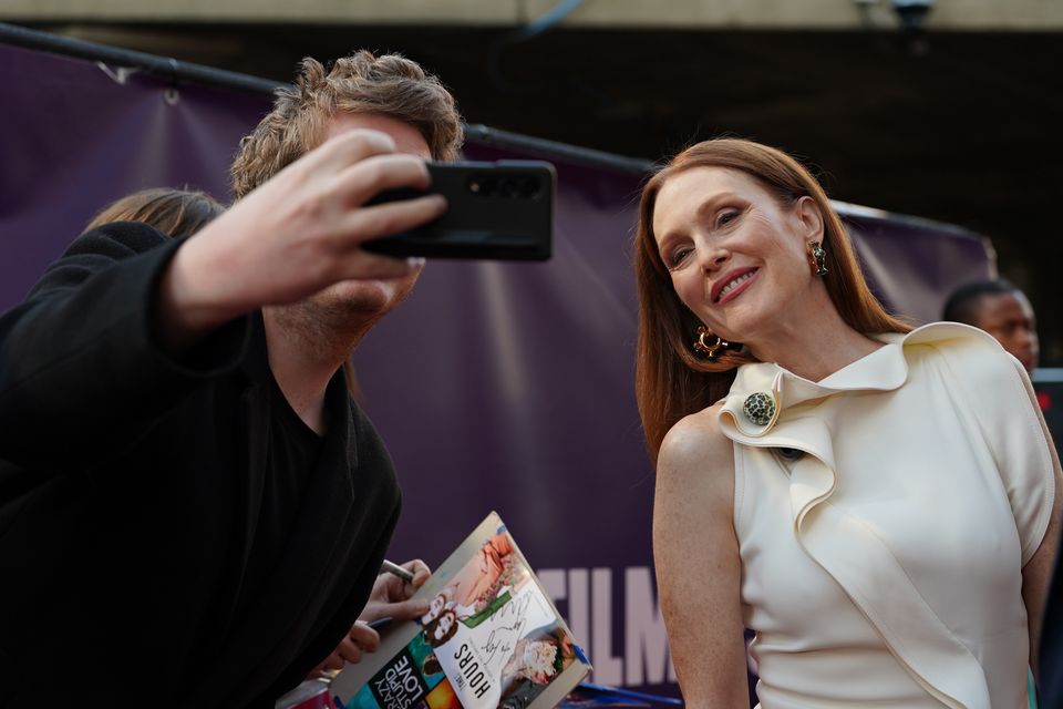 Julianne Moore at the BFI London Film Festival gala screening of The Room Next Door at the Royal Festival Hall, Southbank Centre in London (Lucy North/PA)