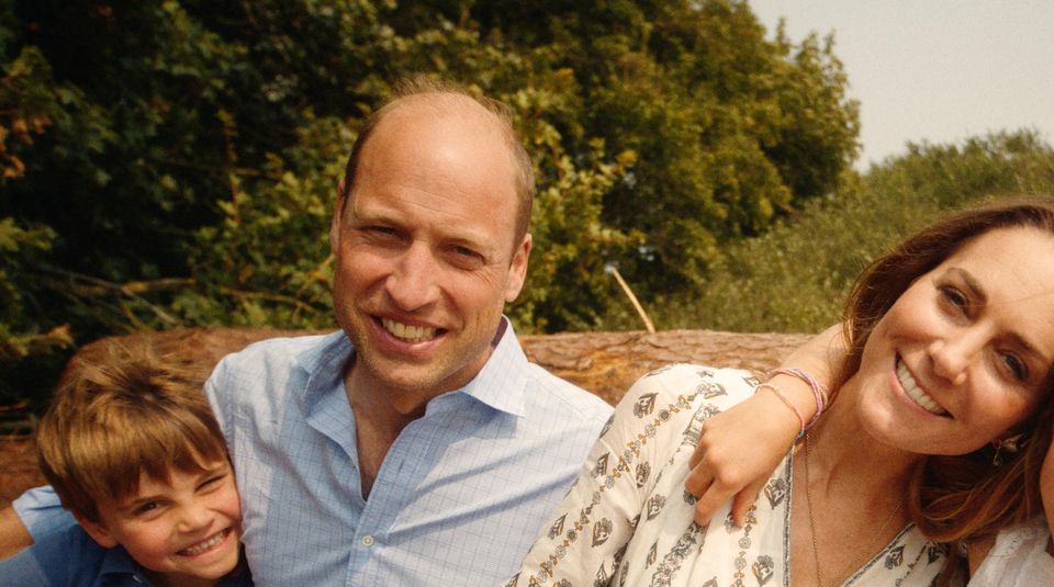 The Wales family embracing one another in the footage released by Kate (Will Warr/Kensington Palace/PA)