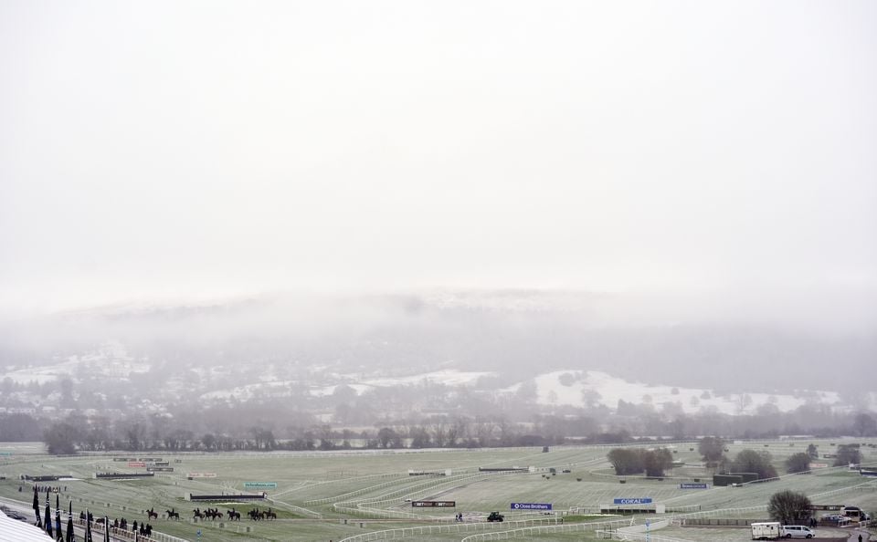 Cheltenham Racecourse was covered in frost on Wednesday morning (Mike Egerton/PA)