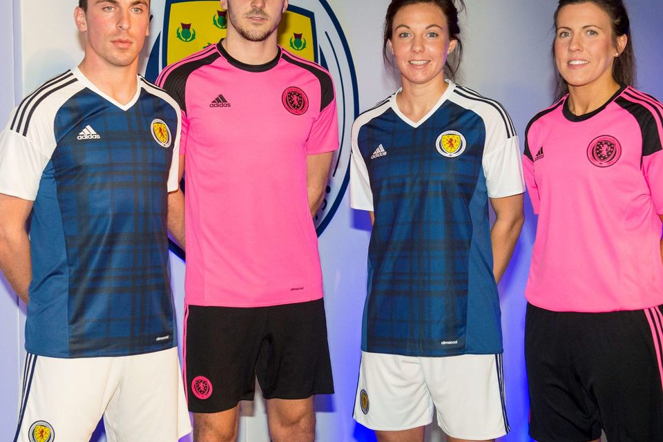 scotland football shirt pink