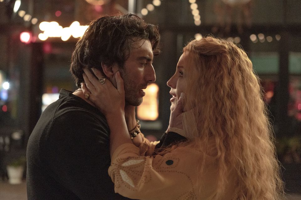 Justin Baldoni, left, and Blake Lively in another scene from It Ends With Us (Nicole Rivelli/Sony Pictures via AP)