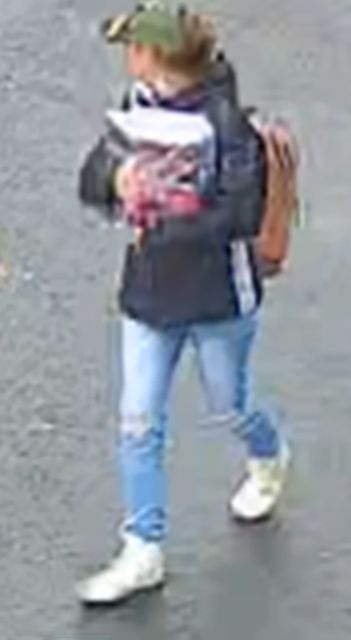 CCTV footage of Victoria Taylor at 11.53am on September 30 (North Yorkshire Police)