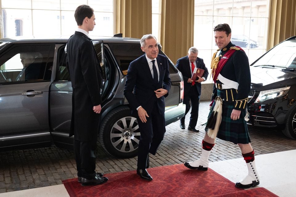 Mark Carney arrives at the Palace (Aaron Chown/PA)