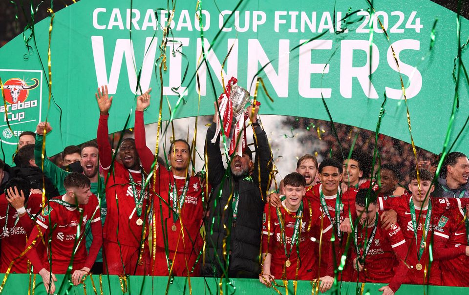 Liverpool lifted the League Cup for the 10th time after beating Chelsea in last season’s final (Nick Potts/PA)