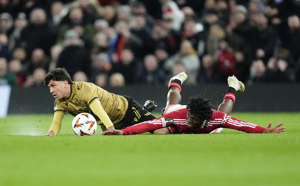 Patrick Dorgu was heavily involved in Man Utd’s win (Nick Potts/PA)