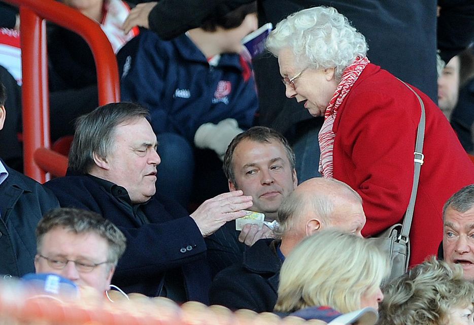 Former deputy prime minister John Prescott in the crowd during the Engage Super League match at Craven Park Stadium, Hull (Anna Gowthorpe/PA)