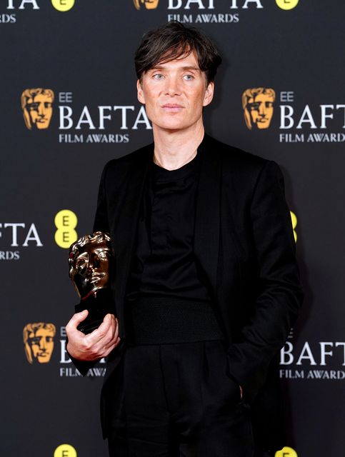 Cillian Murphy, with his Bafta earlier this year (PA)