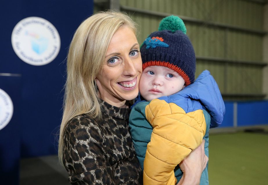 The DUP's Carla Lockhart is returned as MP for Upper Bann and is pictured with her baby boy Charlie. Photo by Jonathan Porter / Press Eye.