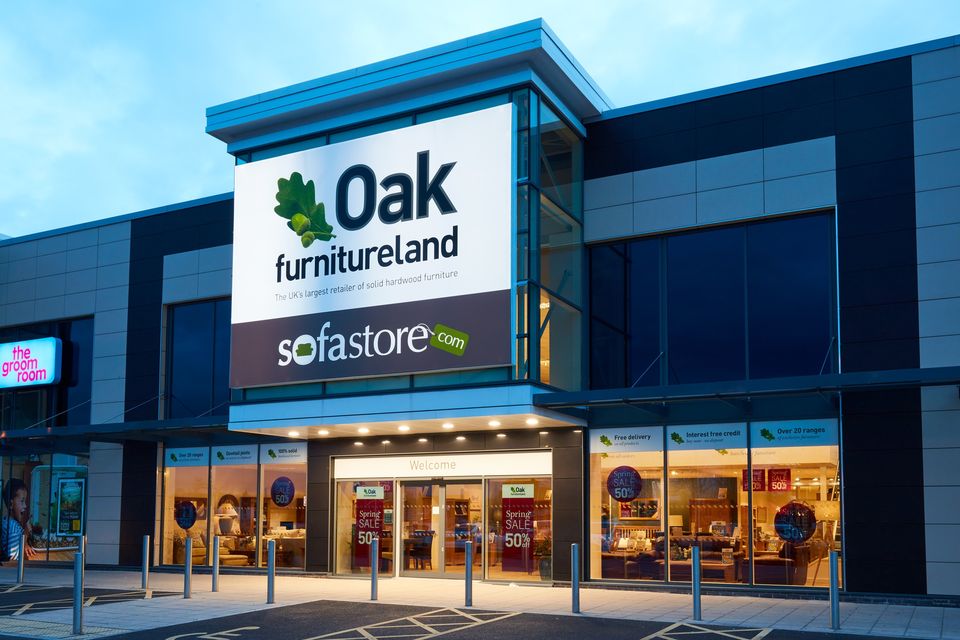 Oak furniture land in shop administration