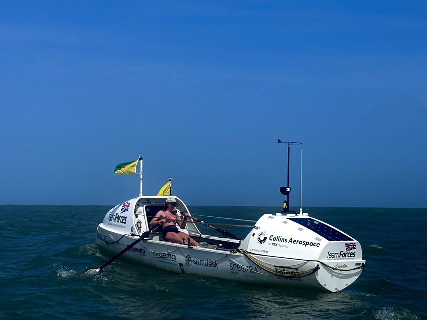 Zara Lachlan carried 800kg of supplies in her boat including 5,500kcal of meals and snacks per day (Team Forces/PA)