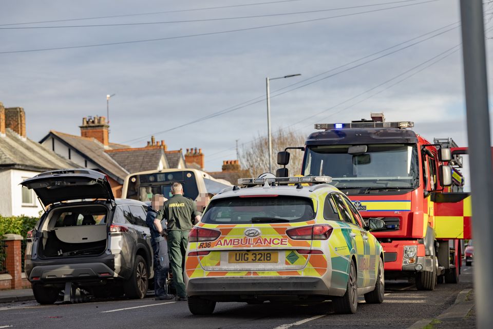 Emergency services at the scene of an RTC on the Lisburn Road in Belfast on January 17th 2025 (Photo by Kevin Scott)
