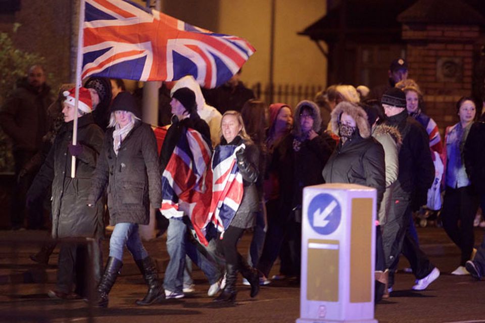 Loyalist hold protests around the village area in south Belfast