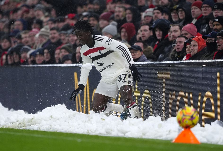 Manchester United midfielder Kobbie Mainoo impressed at Anfield on Sunday (Peter Byrne/PA)