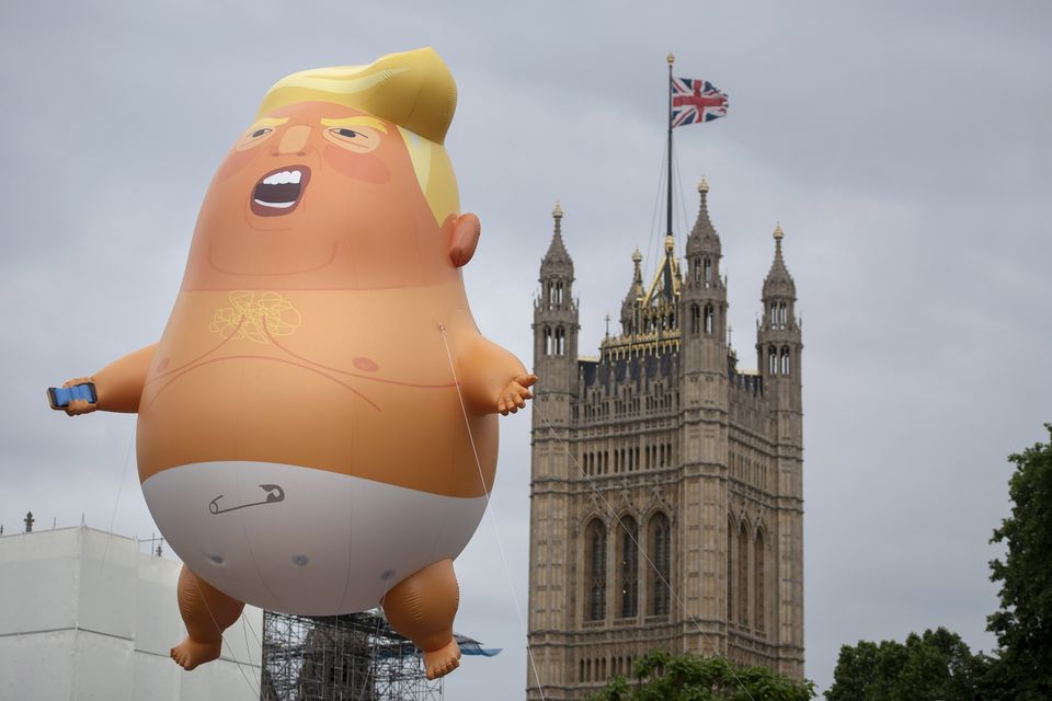 A Baby Trump balloon in Parliament Square (David Mirzoeff/PA)