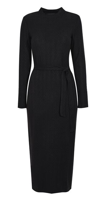 Black Cable Jersey Belted Midi Dress, £27.99, New Look
