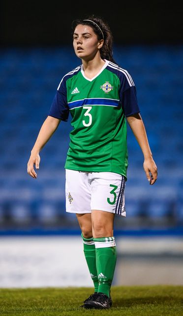 Jessica Foy in action for Northern Ireland against the Republic in 2017