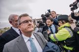 thumbnail: Jeffrey Donaldson arrives at Newry court on April 24, 2024 (Photo by Kevin Scott for Belfast Telegraph)
