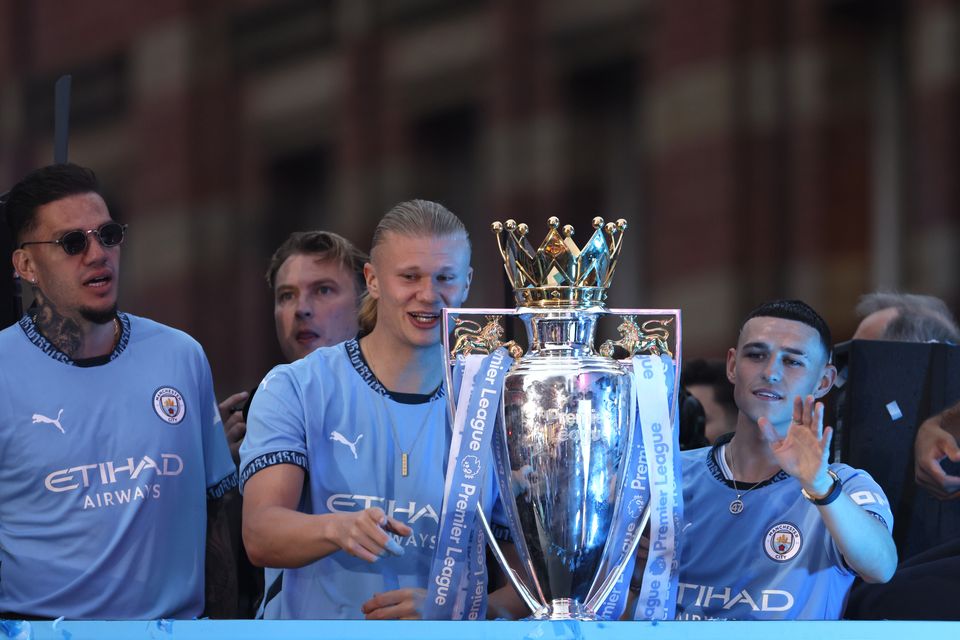 Four-time consecutive champions Manchester City are challenging Premier League rules (Richard Sellers/PA)