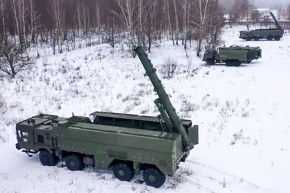 The Russian army’s Iskander missile launchers (Russian Defence Ministry Press Service via AP, File)