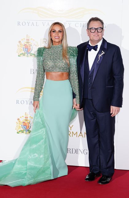 Amanda Holden and Alan Carr arrive for the Royal Variety Performance at the Royal Albert Hall, London. (PA/Ian West)