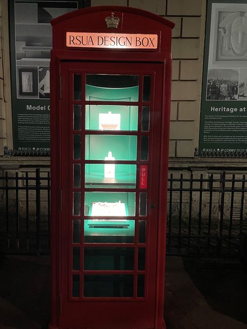 The new Design Box in front of Belfast's Assembly Rooms